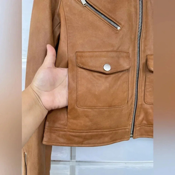 Doma leather lamb tan jacket size medium - Picture 7 of 17